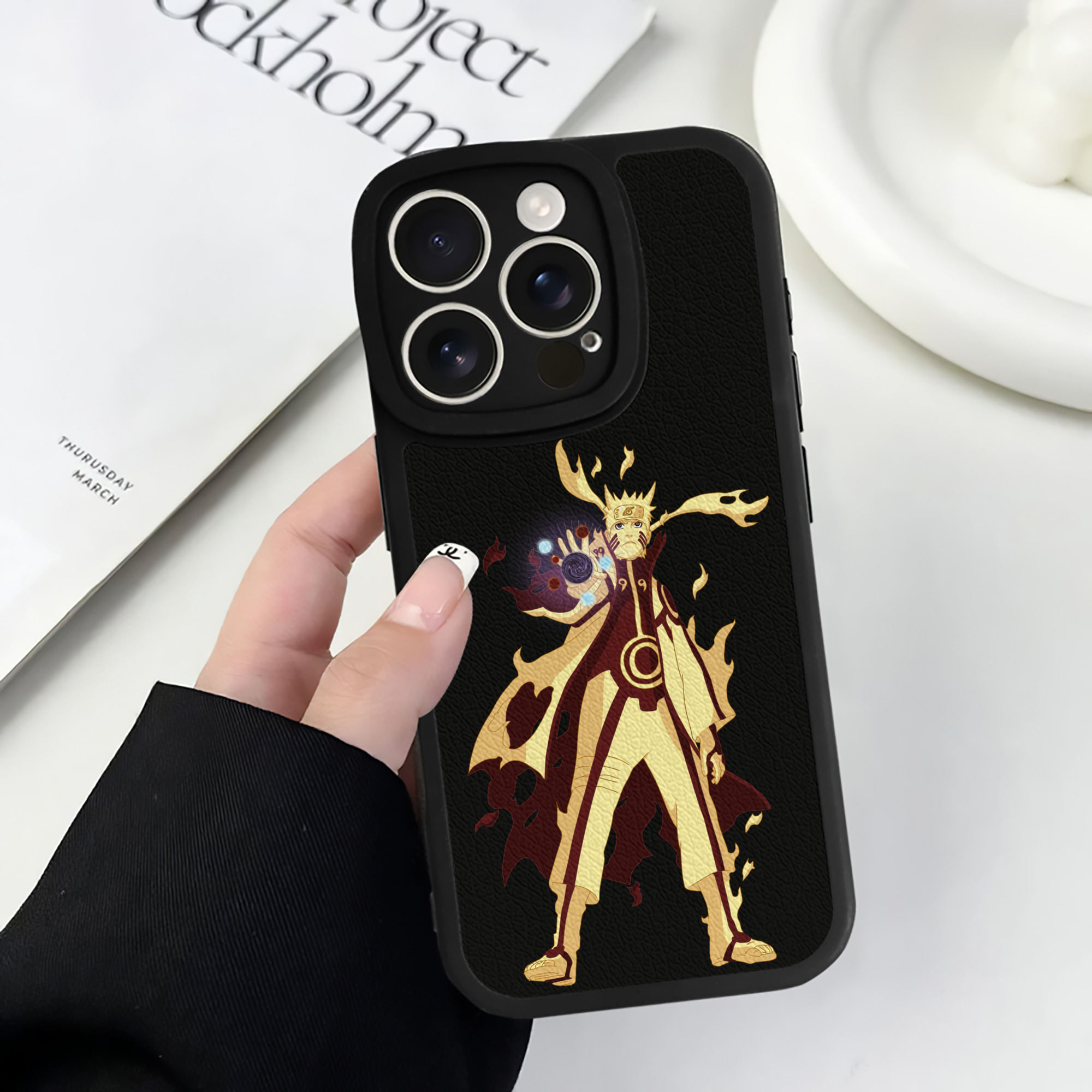 （画像用） NARUTO -ナルト- うずまき ナルト Uzumaki Naruto 【iPhone 16シリーズ対応】シリコンスマホケース（レザー調） 材質：シリコン